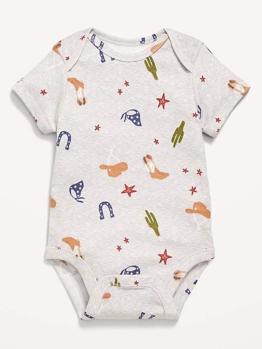 View large product image 1 of 2. Printed Short-Sleeve Bodysuit for Baby