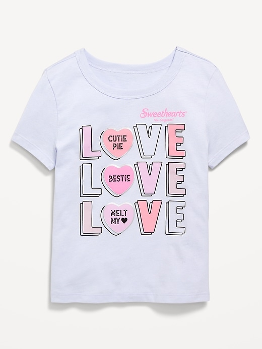 View large product image 2 of 3. Fitted Short-Sleeve Licensed Graphic T-Shirt for Girls