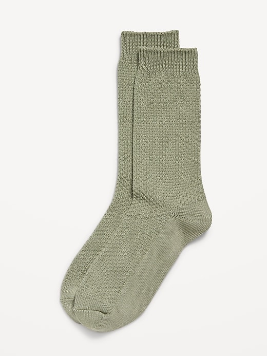 View large product image 1 of 1. Waffle-Knit Crew Socks for Men