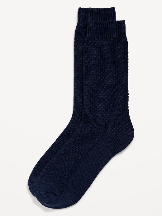 View large product image 1 of 1. Waffle-Knit Crew Socks for Men