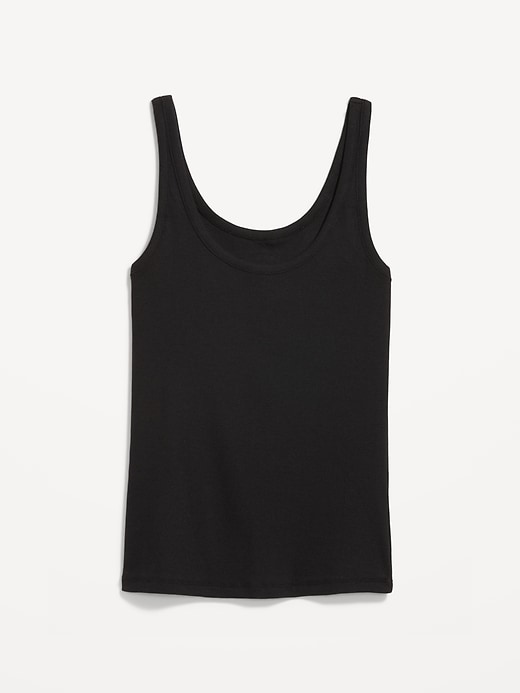 Image number 4 showing, First-Layer Ribbed Scoop-Neck Tank Top