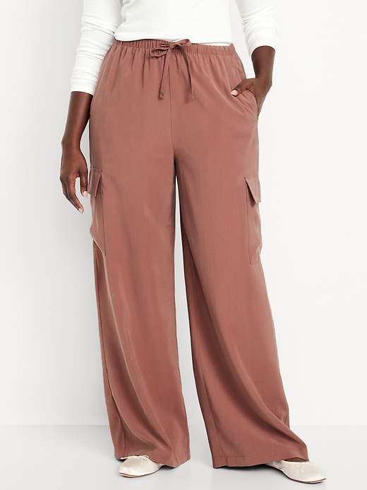 Image number 4 showing, Drapey Cargo Super Wide-Leg Pants