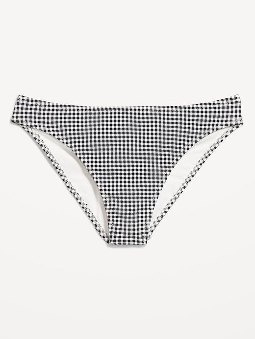 Image number 4 showing, Mid-Rise Textured Bikini Swim Bottoms