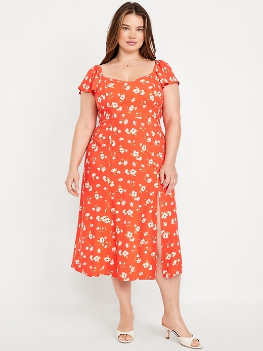 Image number 6 showing, Flutter-Sleeve Crepe Midi Dress