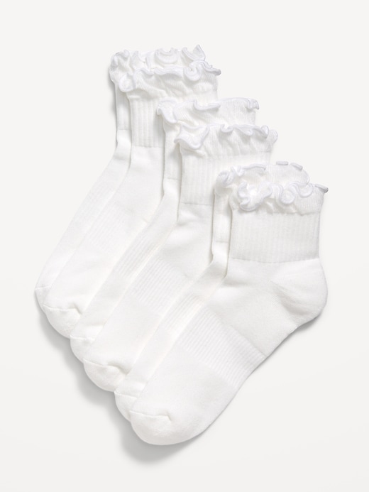 View large product image 1 of 1. Ruffled Athletic Socks 3-Pack