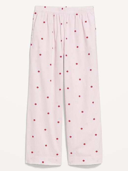 Image number 4 showing, High-Waisted Poplin Pajama Pant