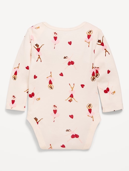 View large product image 2 of 2. Printed Long-Sleeve Graphic Bodysuit for Baby