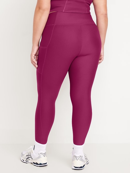 Image number 7 showing, High-Waisted PowerSoft Rib Leggings