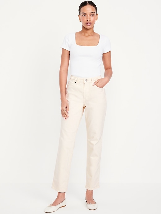 Image number 1 showing, High-Waisted OG Loose Braided Ankle Jeans