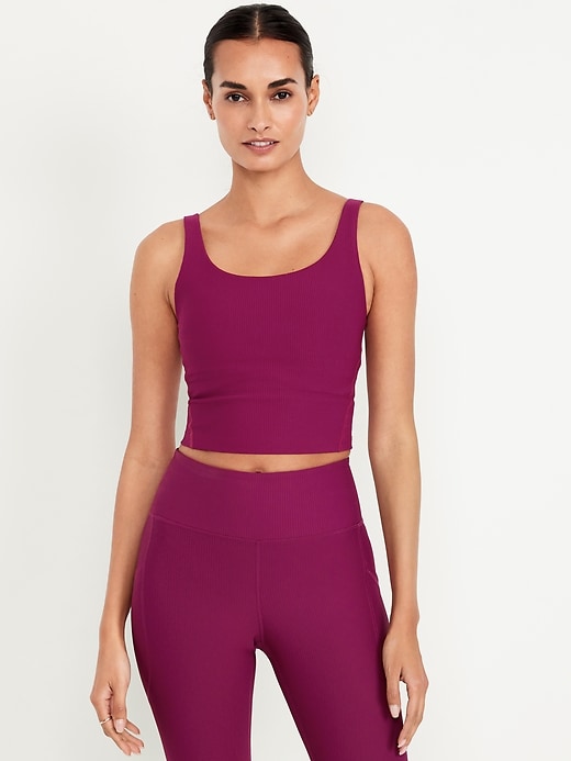 Image number 1 showing, Light Support PowerSoft Rib Longline Sports Bra