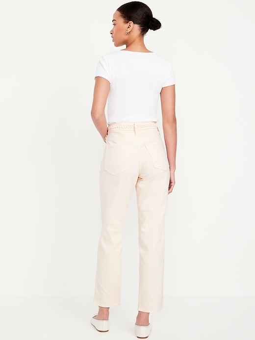 Image number 4 showing, High-Waisted OG Loose Braided Ankle Jeans