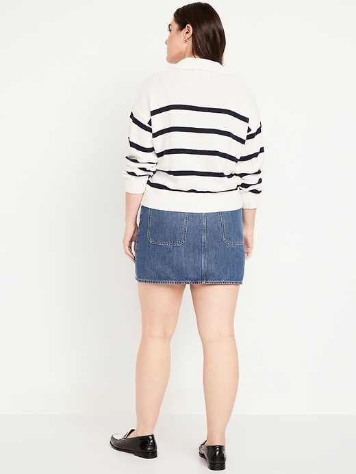 Image number 6 showing, Mid-Rise Jean Utility Mini Skirt