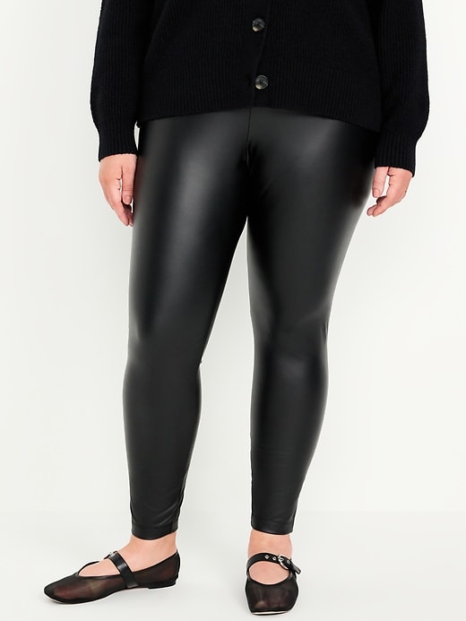 Image number 6 showing, High-Waisted Faux Leather Leggings