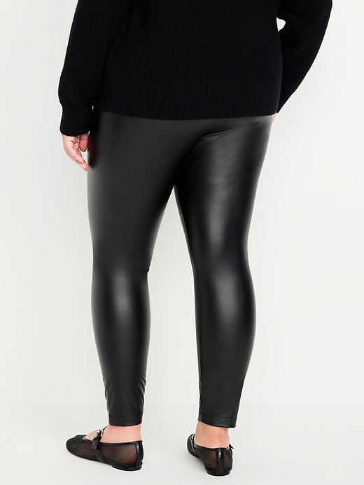 Image number 7 showing, High-Waisted Faux Leather Leggings