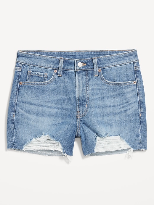 Image number 4 showing, High-Waisted OG Jean Cut-Off Shorts -- 3-inch inseam