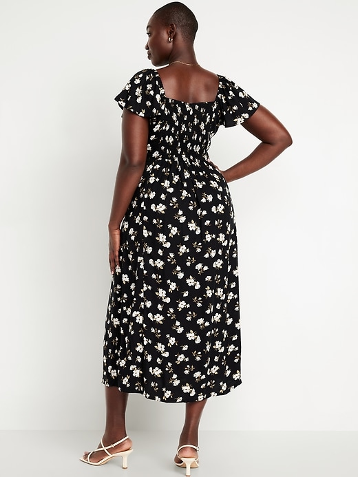 Image number 5 showing, Flutter-Sleeve Crepe Midi Dress