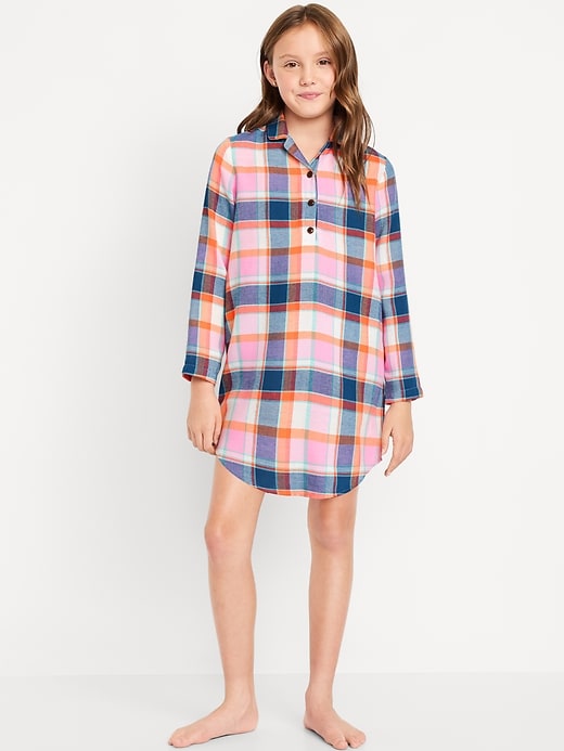 View large product image 1 of 4. Collared Flannel Nightgown for Girls