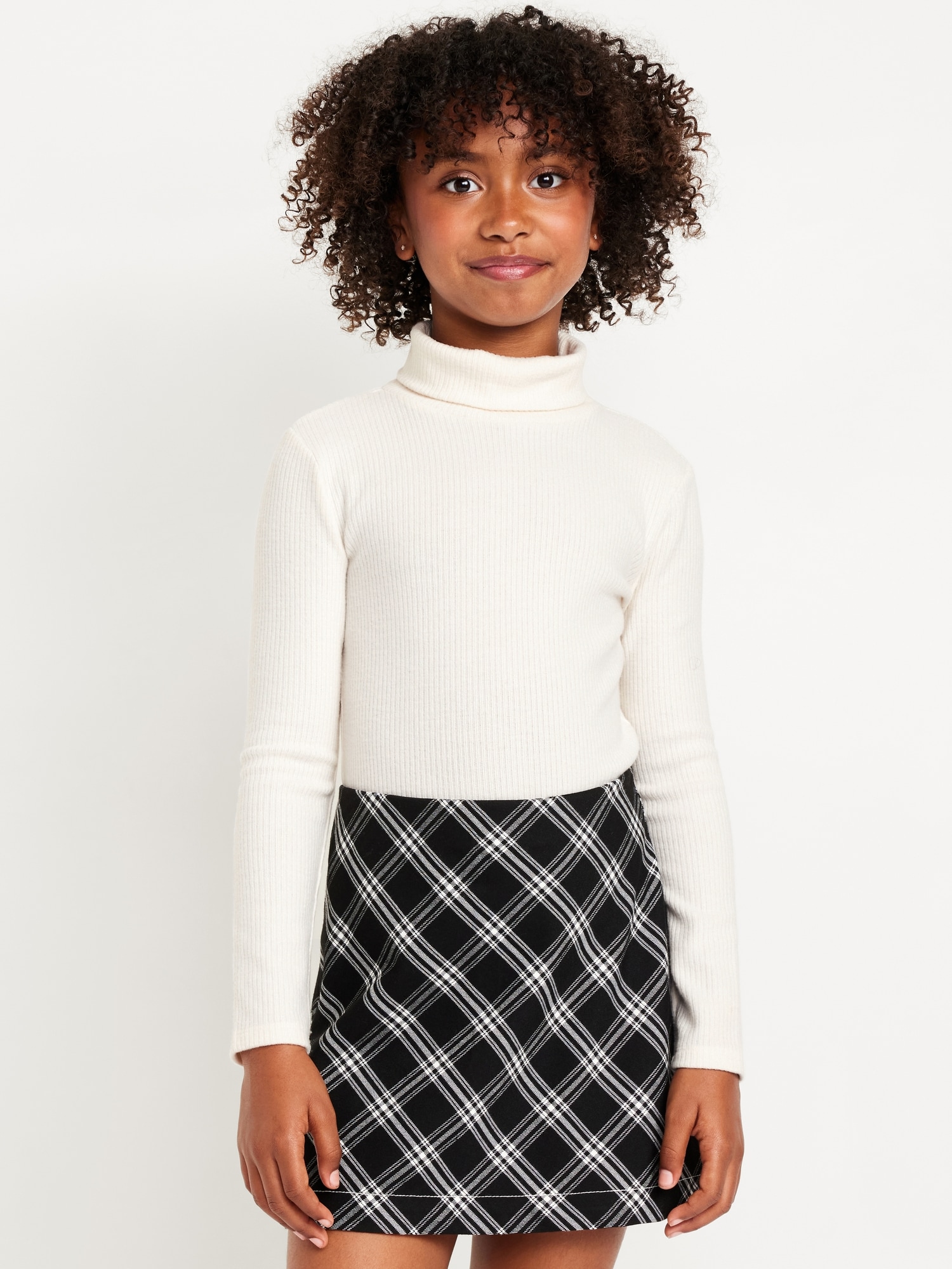 Long-Sleeve Mock-Neck Top for Girls