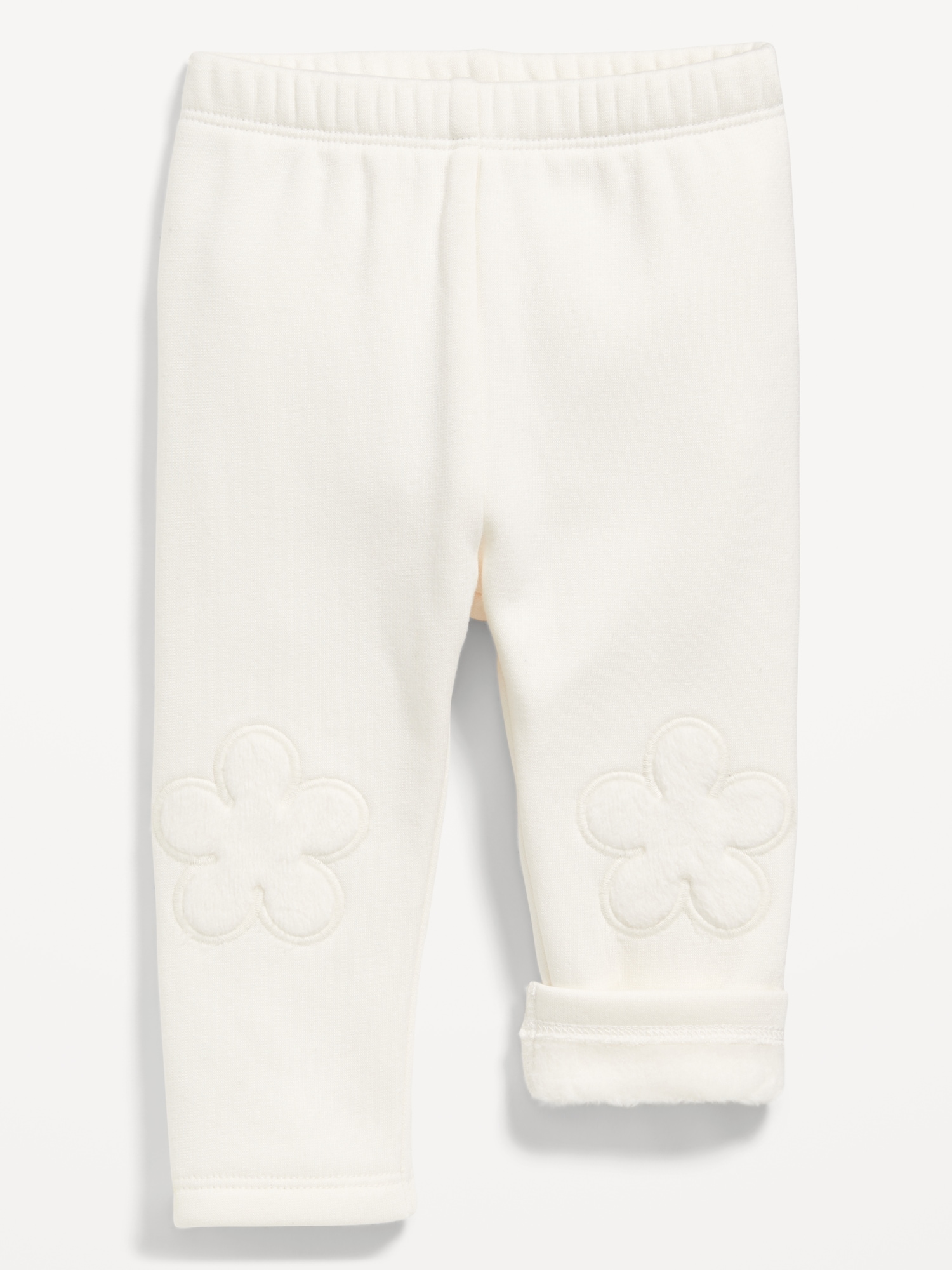 Cozy Fleece-Lined Knee-Patch Leggings for Baby