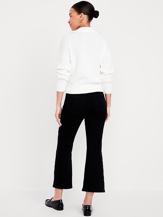 Image number 3 showing, High-Waisted Weekender Pull-On Crop Flare Jeans