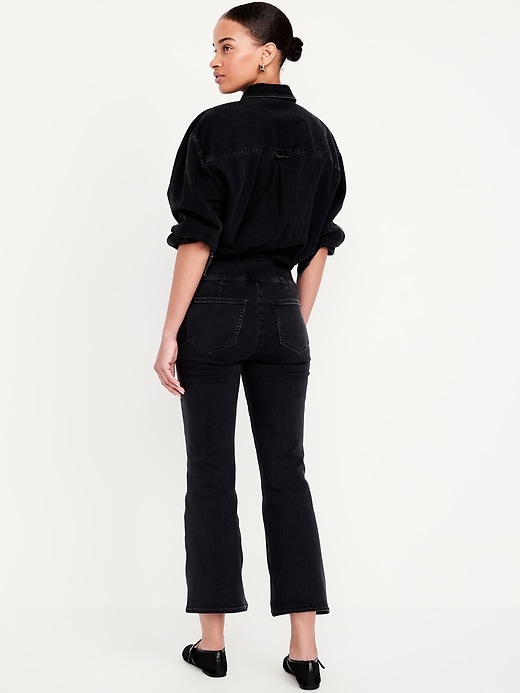 Image number 5 showing, High-Waisted Weekender Pull-On Crop Flare Jeans