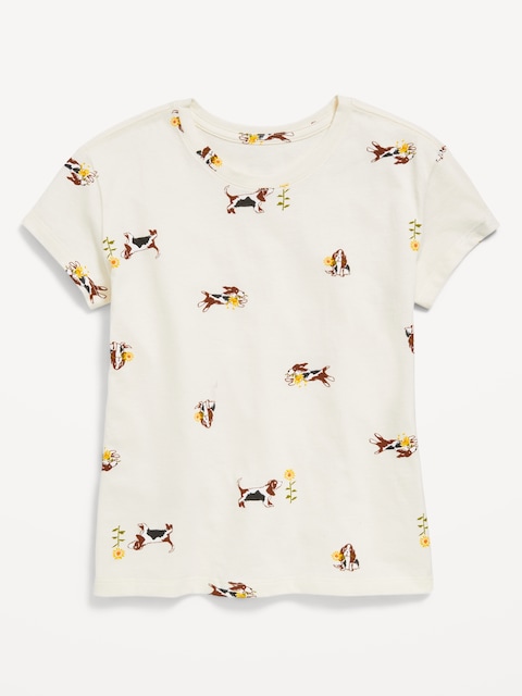 Softest Short-Sleeve Printed T-Shirt for Girls - Georgia