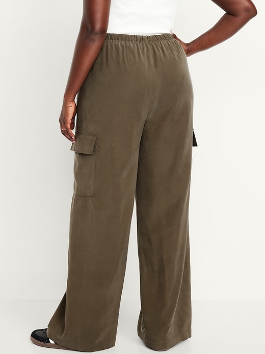 Image number 6 showing, Extra High-Waisted Drapey Cargo Super Wide-Leg Pants