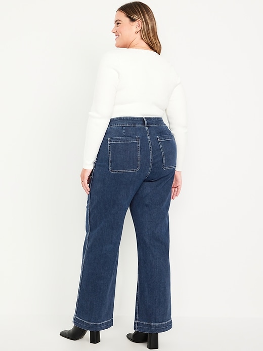 Image number 5 showing, Extra High-Waisted Sky-Hi Mariner Wide-Leg Jeans