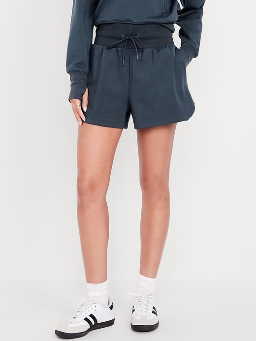 Image number 1 showing, Extra High-Waisted Dynamic Fleece Shorts