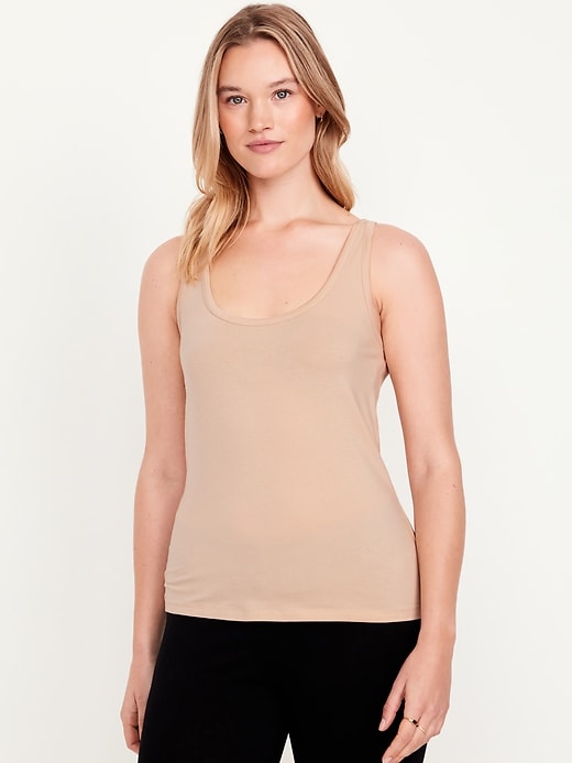 Image number 5 showing, First-Layer Scoop-Neck Tank Top