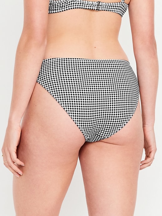 Image number 6 showing, Mid-Rise Textured Bikini Swim Bottoms