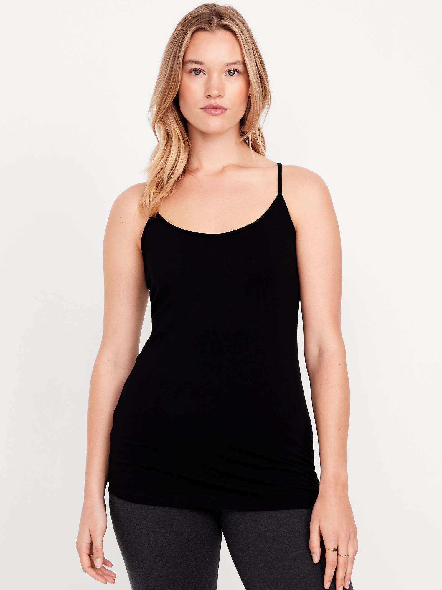 Женский топ Old Navy First-Layer Cami Tunic Tank Top, цвет: Чёрный — фото 5