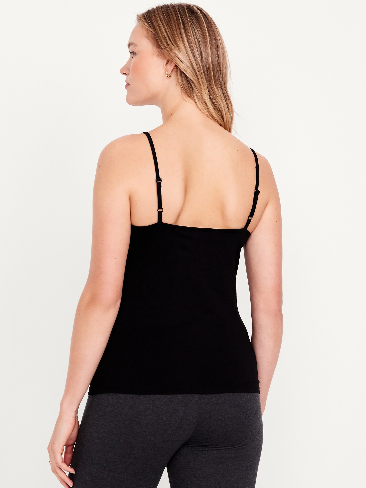 Женский топ Old Navy First-Layer Cami Tank Top, цвет: Чёрный — фото 6
