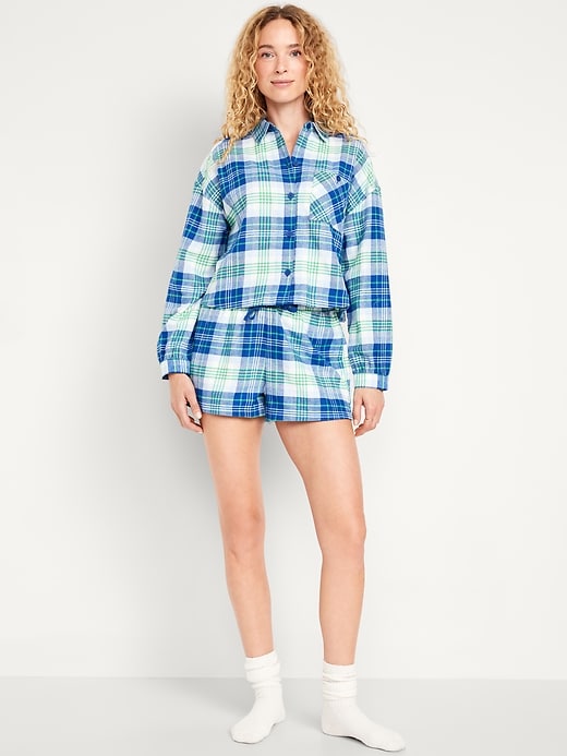 Image number 1 showing, Flannel Pajama Short Set