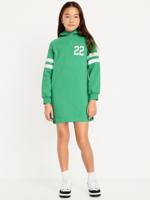 View large product image 1 of 4. Long-Sleeve Hooded Fleece Dress for Girls