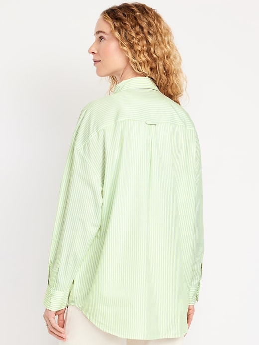 Image number 2 showing, Oversized Button-Down Boyfriend Shirt