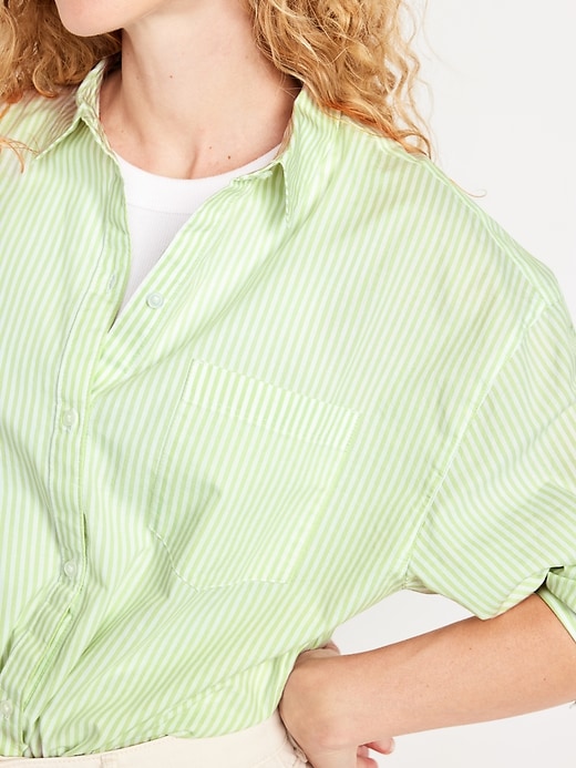 Image number 4 showing, Oversized Button-Down Boyfriend Shirt