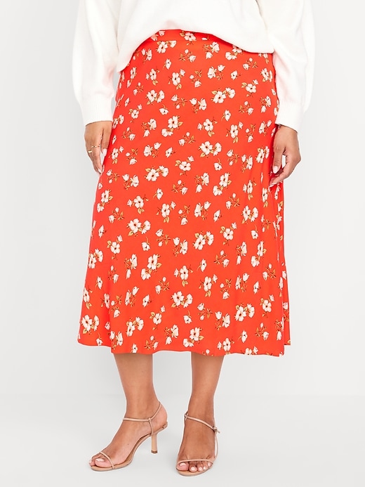 Image number 7 showing, Crepe A-Line Midi Skirt