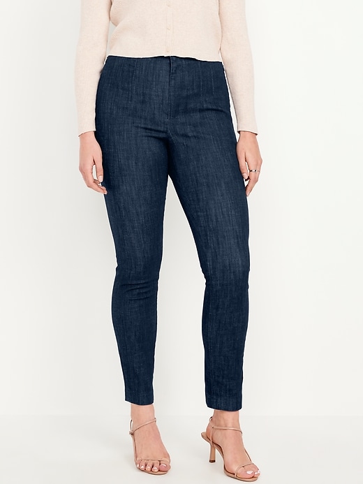 Image number 4 showing, Extra High-Waisted Polished Pixie Skinny Ankle Jeans