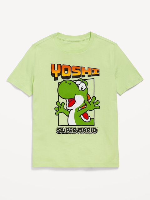 Super Mario™ Gender-Neutral Graphic T-Shirt for Kids - Pale Citron