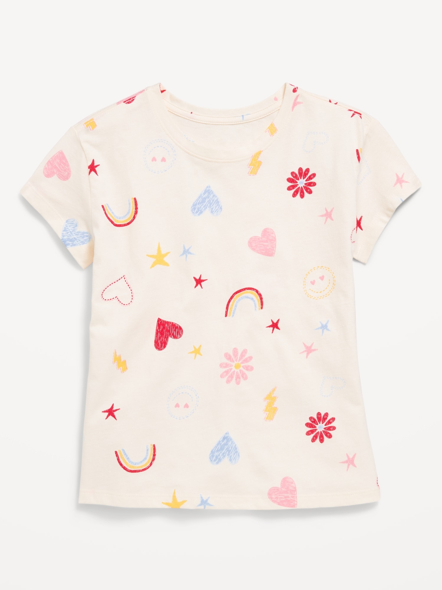 Softest Short-Sleeve Printed T-Shirt for Girls