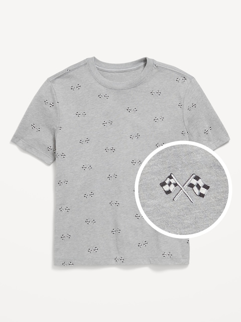 Softest Printed Crew-Neck T-Shirt for Boys - Raceway