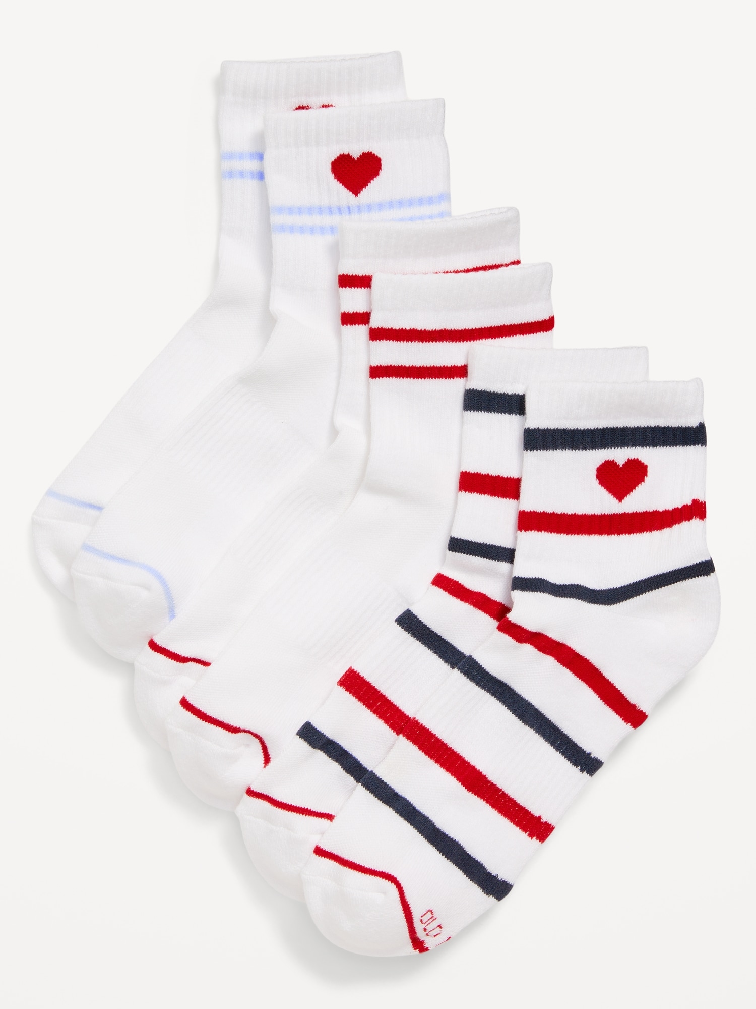 Athletic Quarter Crew Sock 3-Pack for Women