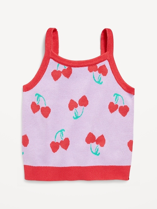 View large product image 2 of 3. Printed Sweater Tank Top for Girls