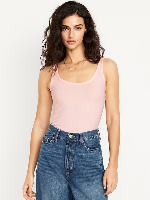 Image number 1 showing, First-Layer Scoop-Neck Tank Top