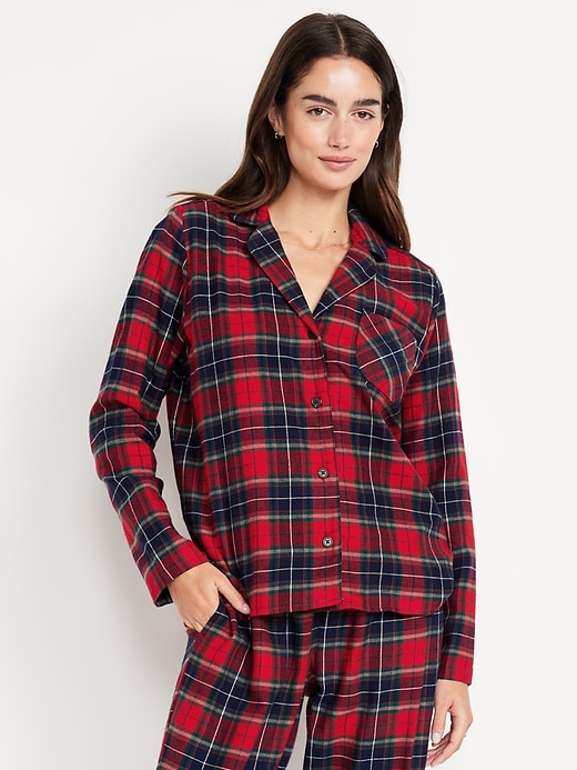 Image number 1 showing, Flannel Pajama Shirt