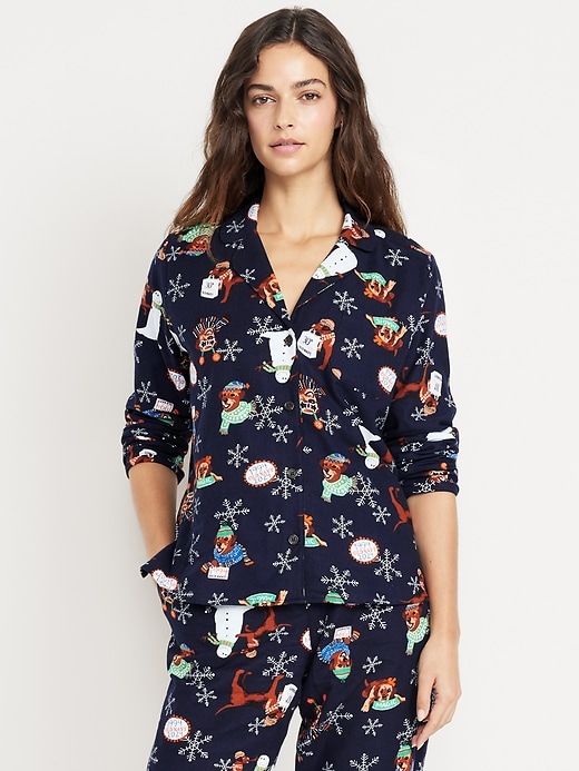 Image number 1 showing, Flannel Pajama Top