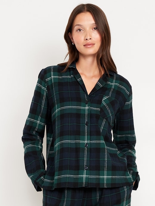 Image number 1 showing, Flannel Pajama Shirt