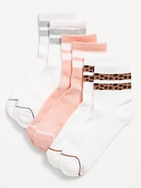 Image number 1 showing, Athletic Quarter Crew Sock 3-Pack for Women