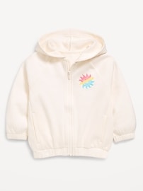 Image number 1 showing, Printed Zip Hoodie for Toddler Girls